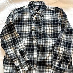 Toughwear  Black and White Plaid Men's Shirt Large